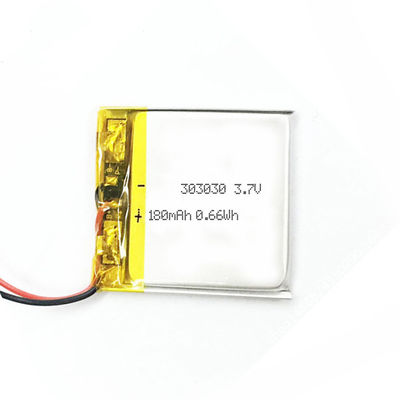 Anzeigen-helle Quadrat Lipo-Polymer-Batterie 303030 180mah