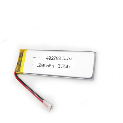 Kundenspezifische flexible 4.0mm dünne Lipo-Batterie 3.7V 1000Mah 402780