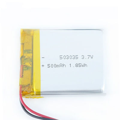 300 Lithium-Polymer-Batterie 503035 38*30*5.0mm der Zeit-3.7V 500mAh flache