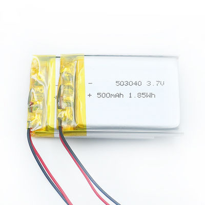 flache Polymer-Batterie 500mah 550mah 503040 des Lithium-12.5g