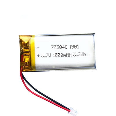 MSDS 703049 1000mah Li Ion Nmc Battery Long Cyclelife 7.0mm stark