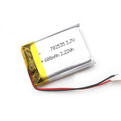 Wieder aufladbarer Li Polymer Battery For Toy Roboter kc 702535 600mah