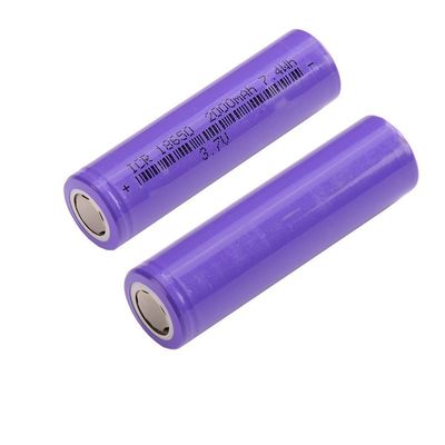 0.2C wieder aufladbarer Li Ion Battery 3,7 zylinderförmige 300mal V 2000mah 7,4 Wh