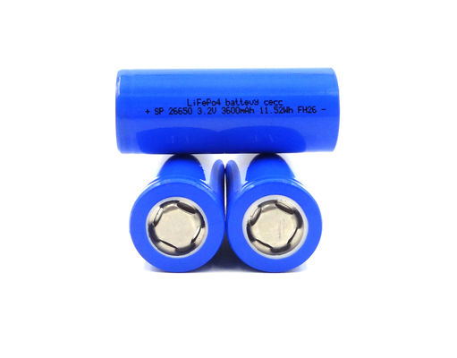 Batterie 26*65mm IEC62133 LFP 26650 3000mAh 3,2 V LiFePo4