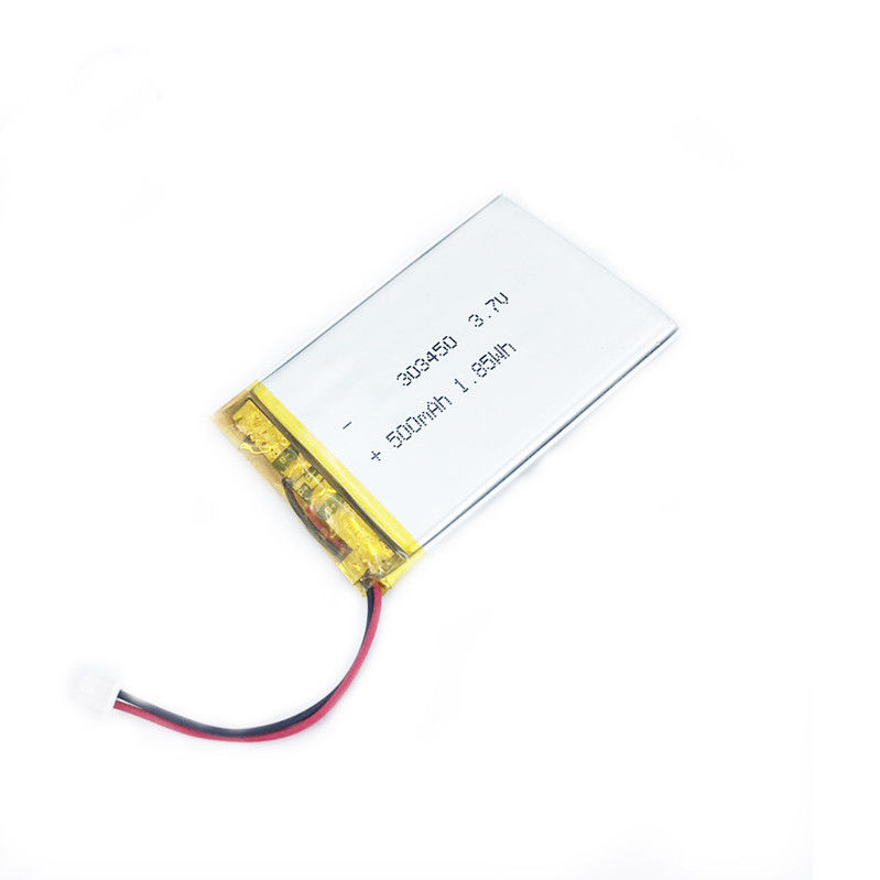 Hochenergie-Dichte 303450 Li Polymer Battery 500mah für das Fahren des Recorders